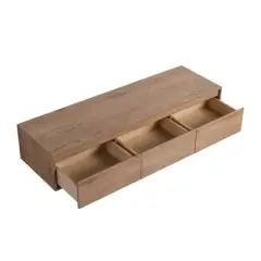 ChicFurnit Bathroom Vanity 60 Inch Floating Vanity with Soft Close Drawer for Bathroom, Brown, 58.69"*17.94"*11"