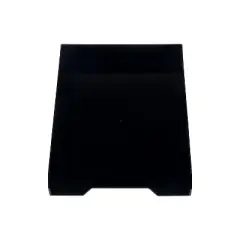 JAM Paper Stackable Front Loading Letter Tray Letter Size Black Plastic 2/Pack (344BLA)