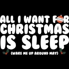 Women's Design By Humans All I Want For Christmas Is Sleep By Thingsandthings Racerback Tank Top