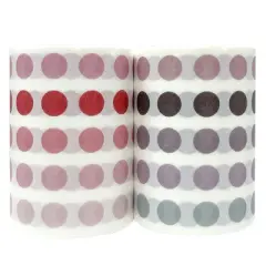 Wrapables Colorful Dots Washi Tape, Round Circle Stickers for Scrapbooking, Planners, Bullet Points, and Journals 6M Total (Set of 2)