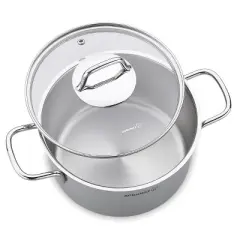 Korkmaz Perla 2 Piece 2.3 Liter Stainless Steel Casserole with Lid in Silver