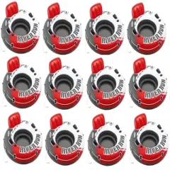 Intex Red River Run 1 Fire Edition Sport Lounge, Inflatable Water Float, 53" Diameter 12 Pack
