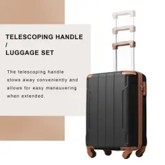 Whisen 28&rdquo; Expandable ABS Hardshell Checked Luggage Suitcase with 3-Dial TSA Lock, Double Spinner Wheels