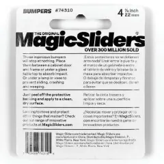 Magic Sliders 4pk 7/8" Round Adhesive Self-Stick Bumpers Clear