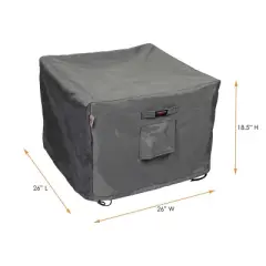 Summerset Shield Titanium 3-Layer UV Resistant Outdoor Accent Table Square Cover - Dark Grey