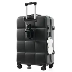 Whisen 3-Piece ABS Hardside Luggage Set with 360&deg; Spinner Wheels, Textured Finish, Side Hooks, Built-in Cup Holder