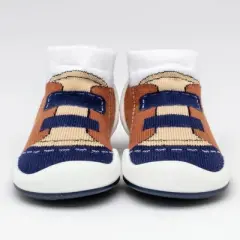 Komuello Toddler First Walk Sock Shoes - Walker Brown