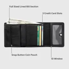 Alpine Swiss Womens RFID Wallet Genuine Leather Trifold ID Window Coin Pouch Card Case Small Compact Ladies Wallet