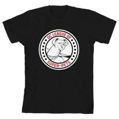 Bioworld DC League of Super Pets Krypto Icon Black Graphic Tee Toddler Boy to Youth Boy