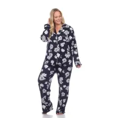 Plus Size Long Sleeve Floral Pajama Set - White Mark
