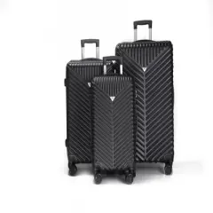 Lan ABS Hard shell Lightweight 360 Dual Spinning Wheels Combo Lock 28" 24", 20" 3 Piece Luggage Set