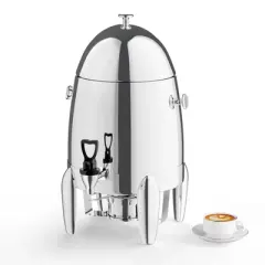 ROVSUN 3 Gallon/12L Beverage Dispenser, Stainless Steel Coffee Chafer Urn with Fuel Holder for Party Catering ,Silver