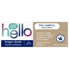 hello Kids' Dragon Dazzle Blue Raspberry Fluoride Toothpaste - 4.2oz