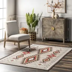 nuLOOM Elora Southwestern Machine Washable Area Rug