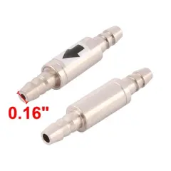 Unique Bargains Aquarium Non Return Metal Check Valve for Air Pump Airline Tubing 2 Pcs