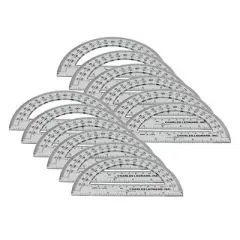 Charles Leonard Protractor Plastic, 6-Inch, 12 Per Pack, 3 Packs