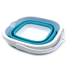 SAMMART 2.6L (0.68 Gallon) Super Mini Sqare Collapsible Plastic Bucket