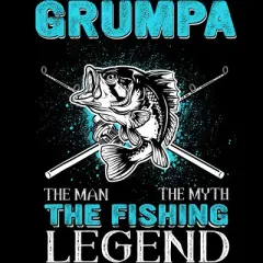 Men's Design By Humans Grumpa Man Myth Fishing Legend By HoangCathrine Tank Top
