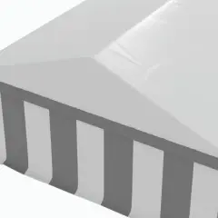 Resenkos Canopy, Outdoor Canopy Tent,20' x 20'Wedding Tent, Outdoor Carport Garage Party Tent with Sidewall, Gray White and Gray