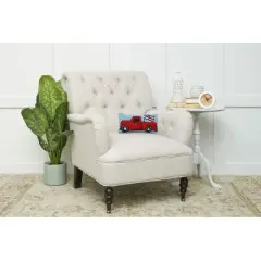 C&F Home 6" x 12" Patriotic Truck Hooked Americana July 4th Throw Pillow