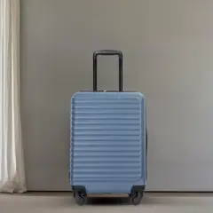 Gulches 20" Lightweight Carry-On Luggage, Spinner Wheels, Blue, Durable ABS Material