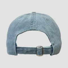 Mighty Fine Dog Graphic Denim Baseball Hat - Blue