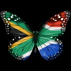 Men's Design By Humans Butterfly Flag Of South Africa By GiftsIdeas Tank Top