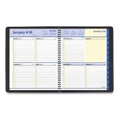 QuickNotes Weekly Block Format Appointment Book, 10 x 8, Black Cover, 12-Month (Jan to Dec): 2026