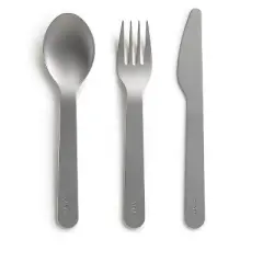Lekue Basics To Go Cutlery Set, Stainless Steel