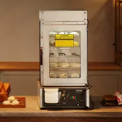 VEVOR Commercial Food Warmer Display, 5-Tier Food Steamer Bun Warmer Machine, 86℉~230℉ Temperature Control, Stainless Steel Steamed Buns Warmer