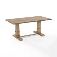 Joanna Rectangle Dining Table Rustic Brown - Crosley