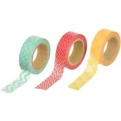 Summer Fling Chevron & Circling Japanese Washi Masking Tape (set of 3)