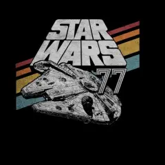 Men's Star Wars Retro 77 Millennium Falcon Stripes T-Shirt