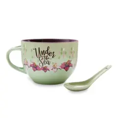 Silver Buffalo Disney The Little Mermaid Ariel Ceramic Soup Mug With Spoon | Holds 24 Ounces