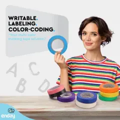 Enday Colored Masking Tape 1080 Ft x 1 in - Masking Tape 1 Inch Wide x 160 Feet (60 Yards) Each Roll - Color Masking Tape