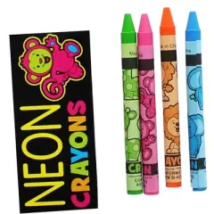 Nerd Block Neon Crayons 4-Pack