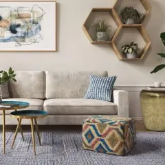 Mirella Square Pouf - WyndenHall