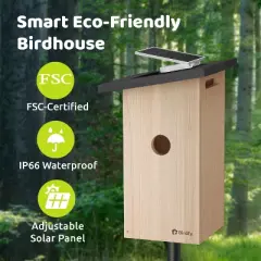 Birdfy Smart Bird House for Outside, Solar Powered, 1080P HD Live View, Bird House with Camera, Perfect Viewing of Bird Nesting and Hatching