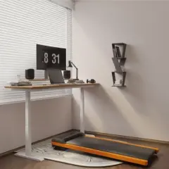 SEVOBAL Home Gyms Incline Walking 6 Degree Pad Treadmill, Portable Compact Under Desk, Suitable for Home, Upright Stand, Beige, 49.2"*20.47"*4.92"