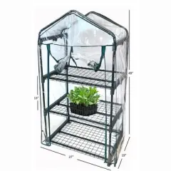 Tierra Garden 3 Shelf Mini Greenhouse, 27"W x 19"D x 49"H,