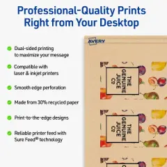 Avery Rectangle Price Tags, 1-1/2" x 3", Kraft Brown, 100 Total