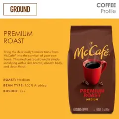 McCafe Premium Roast, Medium Roast, Ground Coffee, 12 oz, Pack of 4