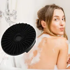 Unique Bargains Circle Silicone Scrubber Bath Brush
