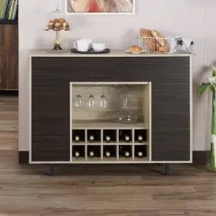 Hyme Two-Tone Buffet Server Wenge - miBasics