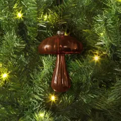 Christmas Glass Brown Mushroom Ornament - Wondershop&trade;