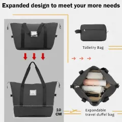 Lyngins 4-Piece Luggage Set &ndash; 20" Carry on Luggage,24" Expandable Suitcase, Travel Duffel Bag & Toiletry Bag, ABS Featherweight Build,3-Digit TSA Lock