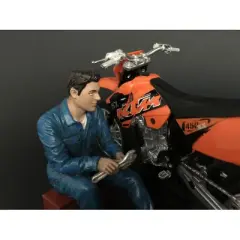 Mechanic Michael Figurine for 1/12 Scale Motorcycle Models by American Diorama