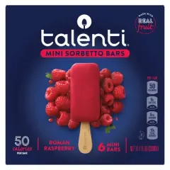 Talenti Roman Raspberry Frozen Mini Sorbetto Bars - 6pk/11.1 fl oz
