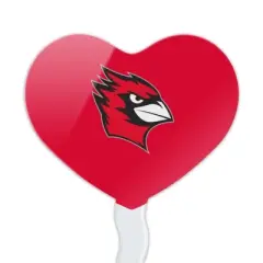 Wesleyan University Primary Logo Heart Love Cupcake Picks Toppers Decoration Set of 6