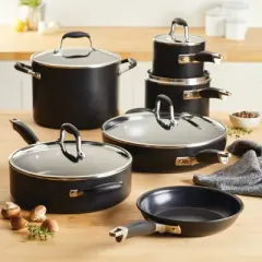 Anolon Advanced Home 11pc Hard Anodized Nonstick Cookware Set Onyx